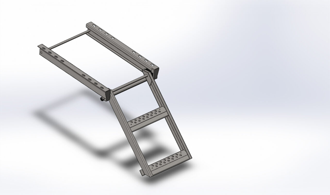 3D модель Лестница раскладная (2 ступени)