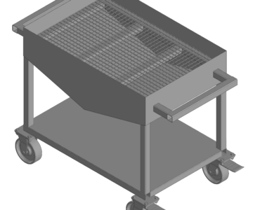 3D модель Тележка для перемещения деталей в цехе