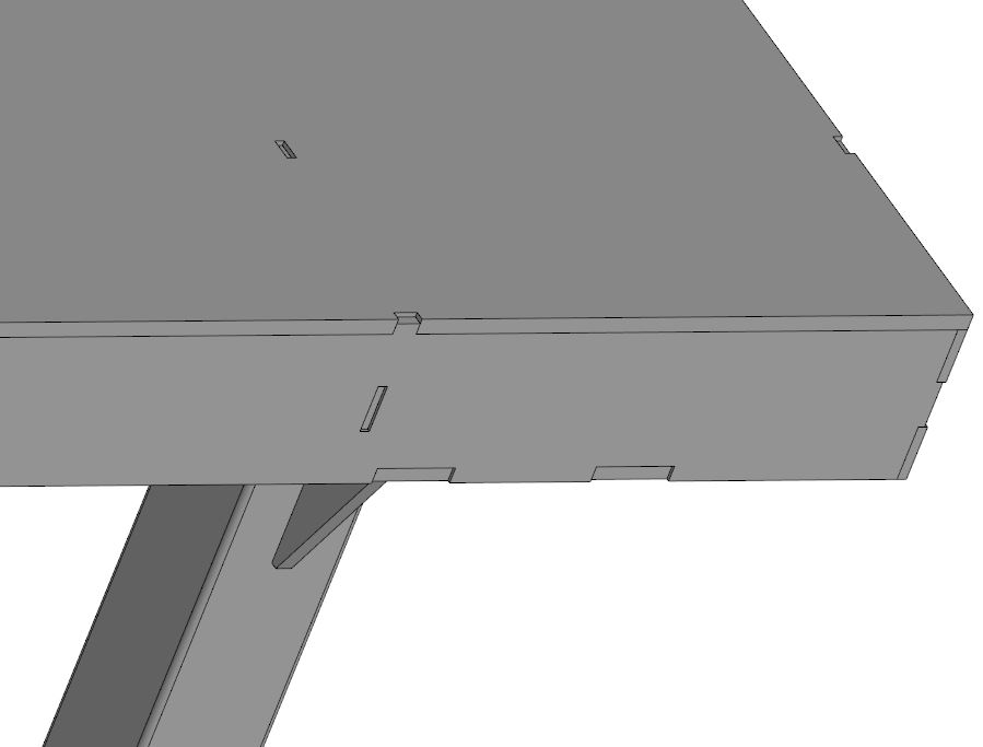3D модель Стол слесарный усиленный 1200х1800х850 с регулируемыми ножками