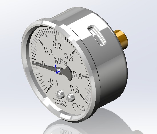 3D модель Мановакуумметр гидравлический ТМВ-320Т.10