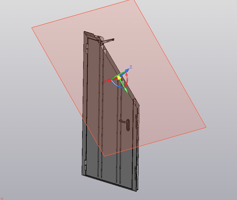 3D модель Дверь одноконтурная 2050х960
