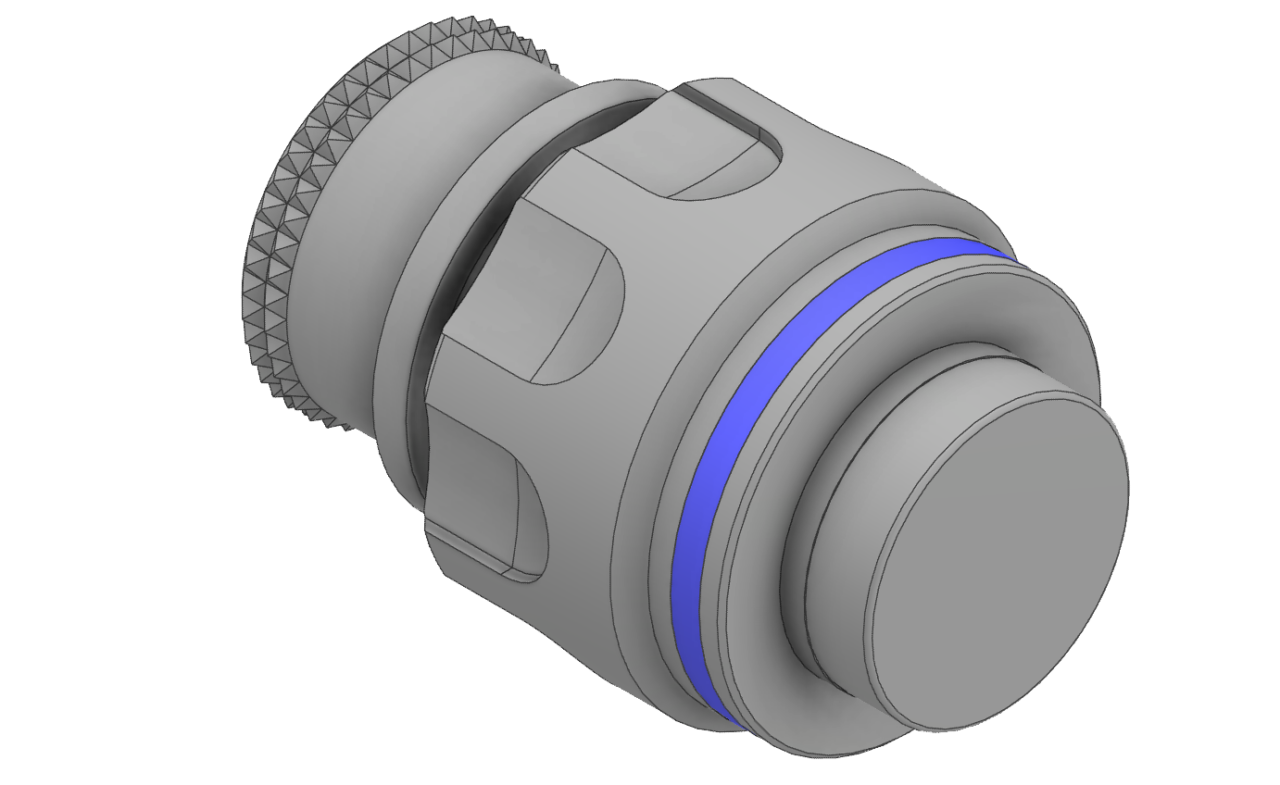3D модель Промышленный круглый многоштырьковый кабельный разъём