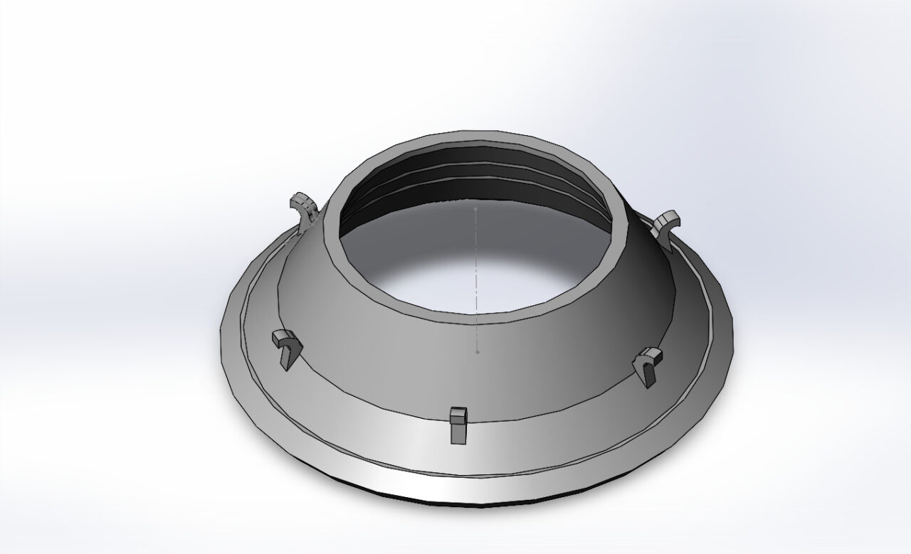 3D модель Броня неподвижная конусной дробилки