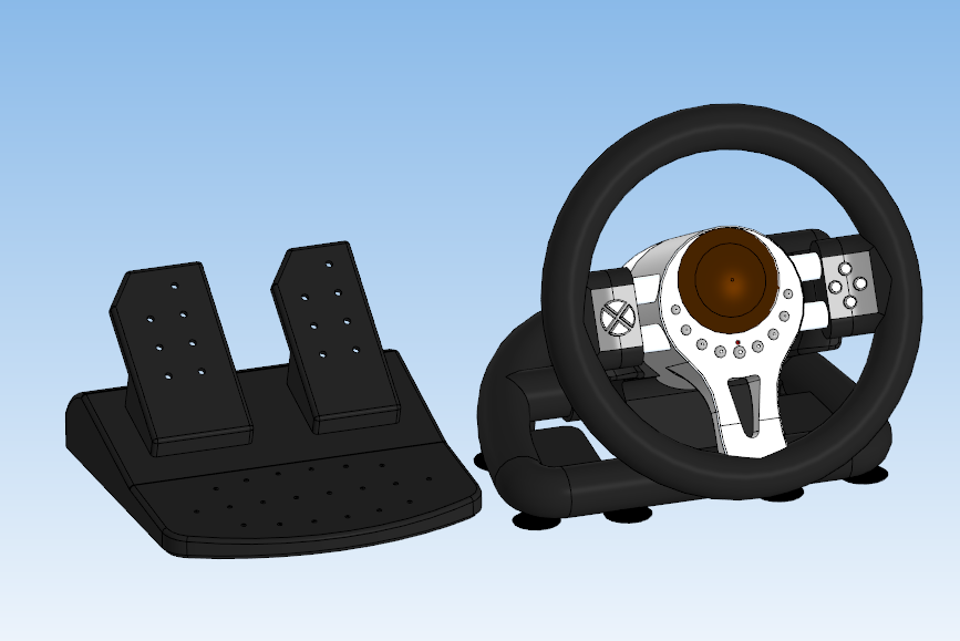 3D модель Руль Defender Forsage GTR (в сборе)