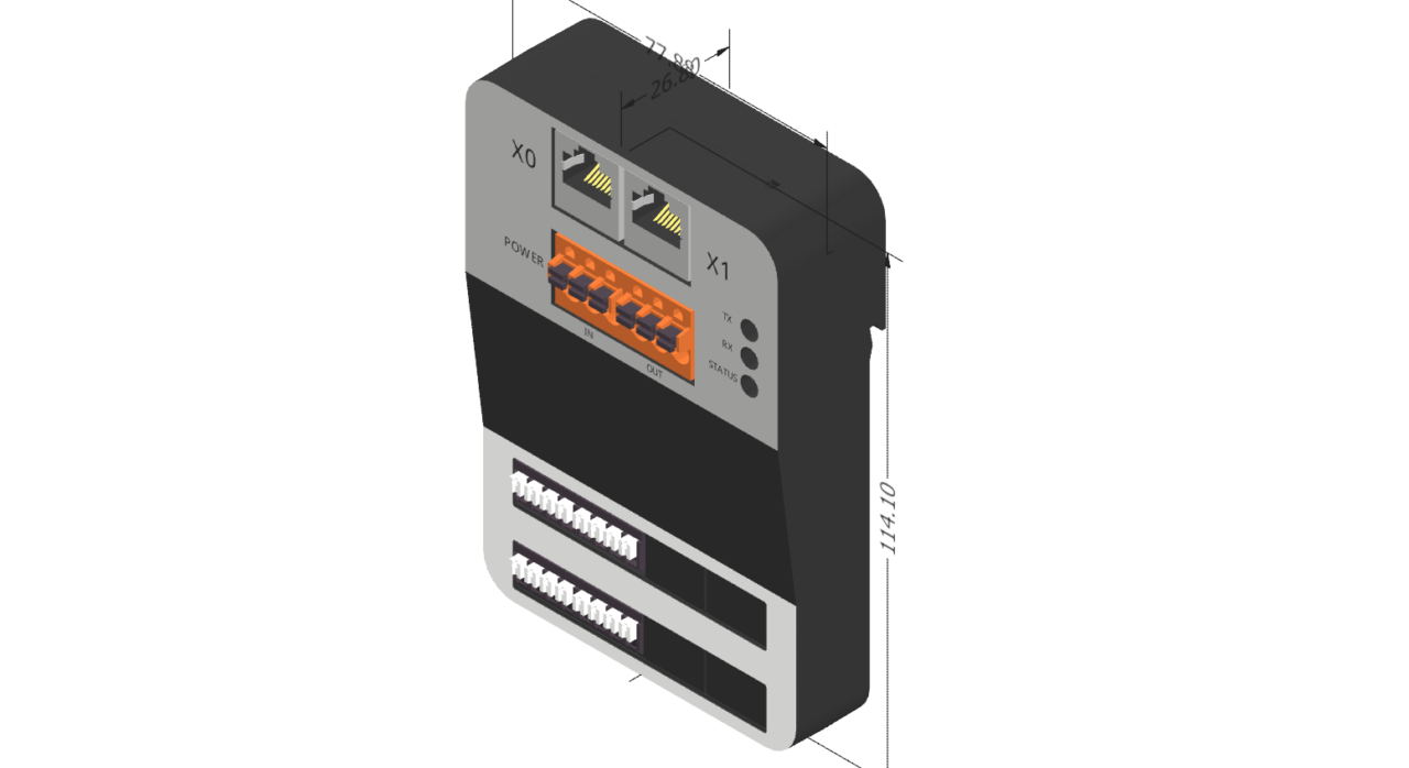 3D модель Модуль-карта обработки и передачи данных Eaton Exertherm-800208
