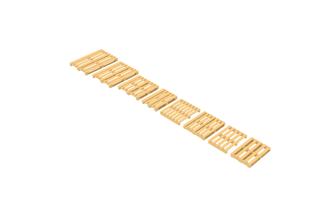 3D модель Поддоны плоские по ГОСТ 33757-2016