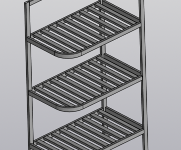 3D модель Стеллаж для сумок и коробок  490х830х1540 мм