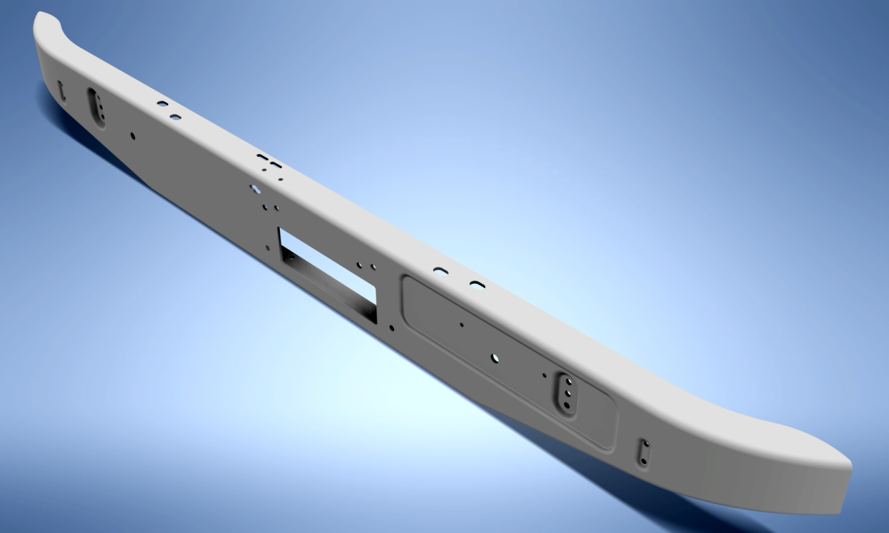 3D модель Бампер передний ГАЗ-66