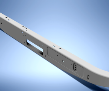 3D модель Бампер передний ГАЗ-66