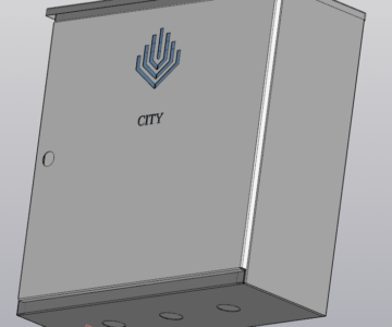 3D модель Корпус электрощита для счётчика домов 400х400х160