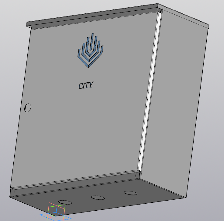 3D модель Корпус электрощита для счётчика домов 400х400х160