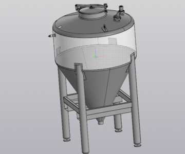 3D модель Модель вертикальной ёмкости 1м3