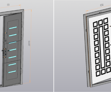 3D модель Входная дверь квартирная (правая)