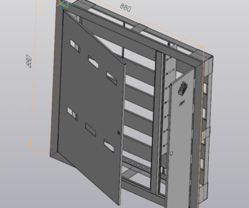 3D модель Электрощит подъездный 800х800 мм