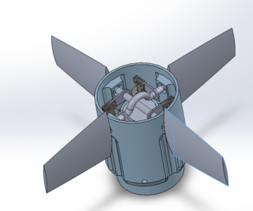 3D модель Блок управления аэродинамическими поверхностями.