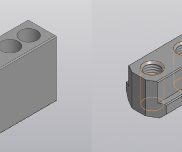 3D модель Комплект Кулачок сырой 6" и сухарь пазовый 6''