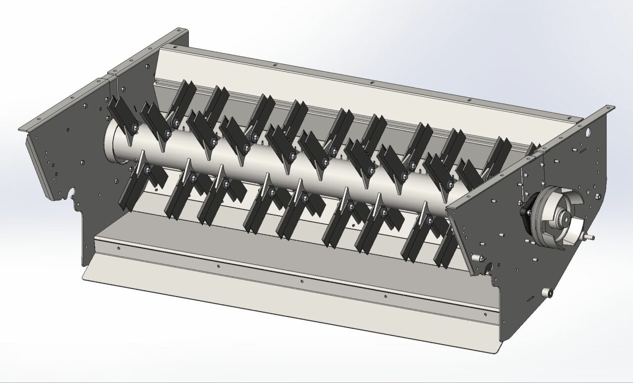 Чертеж Блок измельчителя комбайна CLAAS TUCANO 580 - каркас, противорез и барабан в сборе