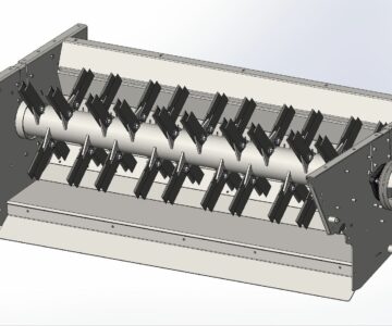 Чертеж Блок измельчителя комбайна CLAAS TUCANO 580 - каркас, противорез и барабан в сборе