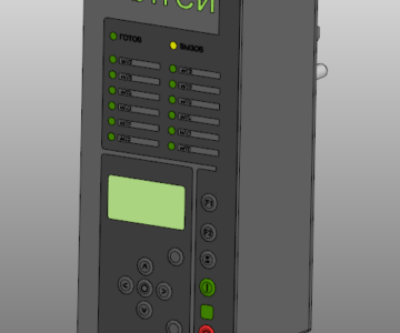 3D модель Блок микропроцессорный релейной защиты Алтей