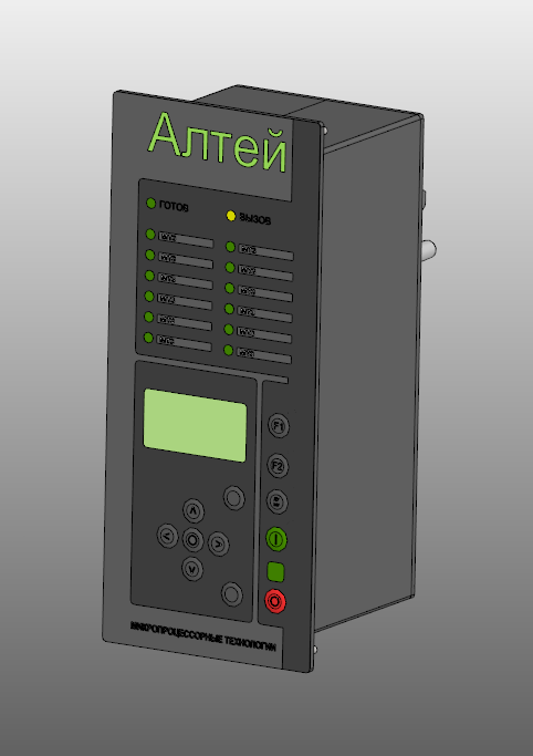 3D модель Блок микропроцессорный релейной защиты Алтей