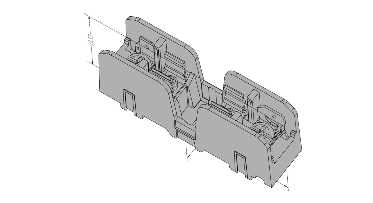 3D модель Блок-держатель предохранителя Eaton Bussmann-BMM603-1SQ