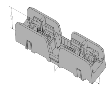 3D модель Блок-держатель предохранителя Eaton Bussmann-BMM603-1SQ