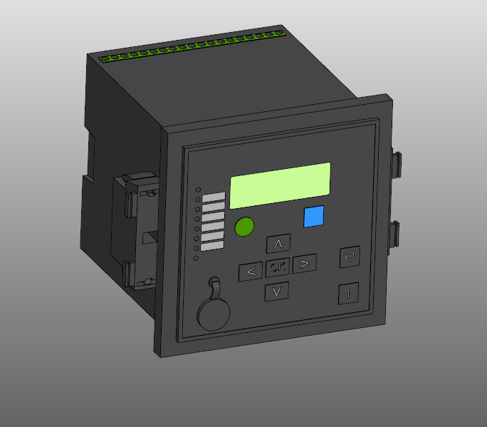 3D модель Релейное устройство защиты PowerLogic P1F