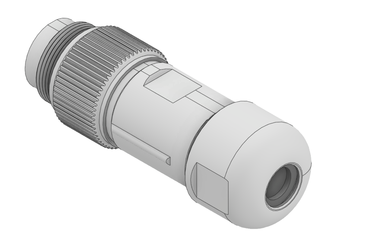 3D модель Кабельный штекер серии C 091 D+