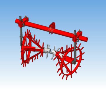 Чертеж Ежи для обработки посадок картофеля для мотоблока МТЗ