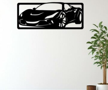 3D модель Панно металлическое "Машина" 100х50 см