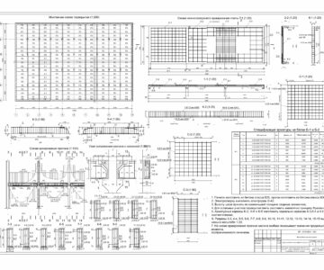 Чертеж Сборное железобетонное ребристое перекрытие 36х56,4 м
