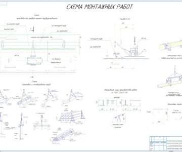 Чертеж Технология и организация сооружения надземного участка магистрального нефтепровода Dy 1000 мм на многолетнемерзлых грунтах