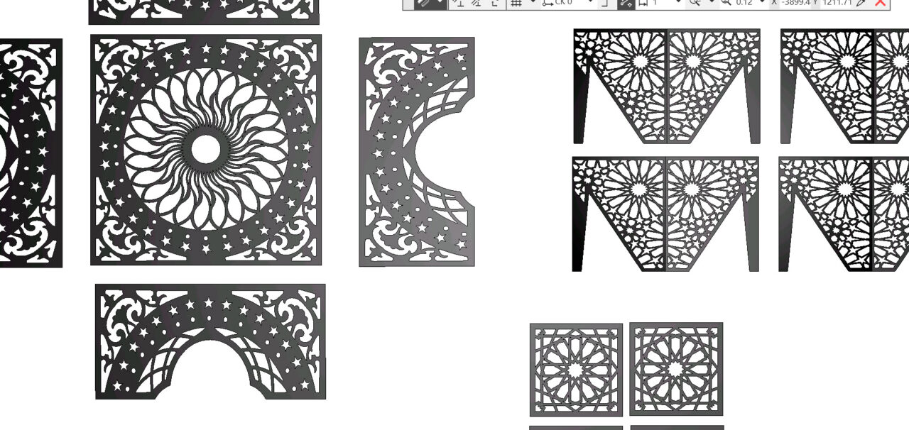 Чертеж Металлический стол и стулья 700x700 2mm