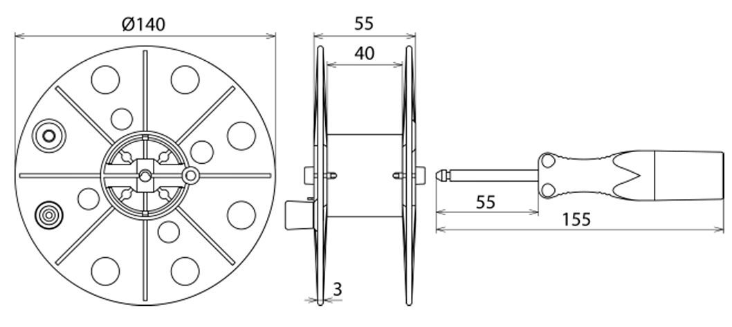 3D модель Катушка для измерительного провода DEHN 585 010