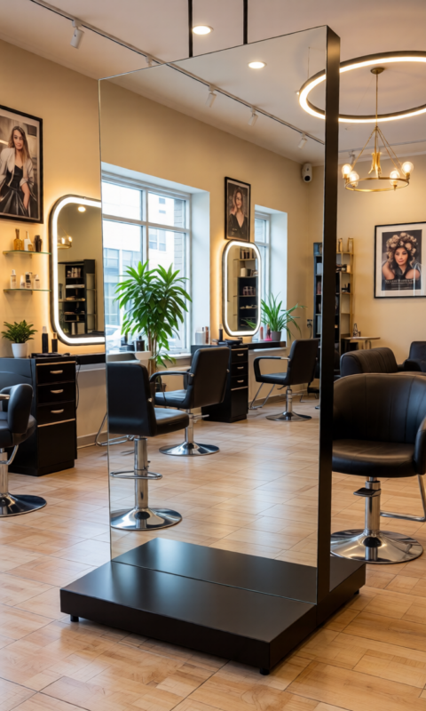 3D модель Зеркало на металлическом каркасе с отделкой МДФ