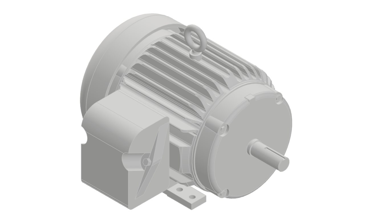 3D модель Асинхронный трёхфазный электрический двигатель Baldor/ABB ECP83582T-4