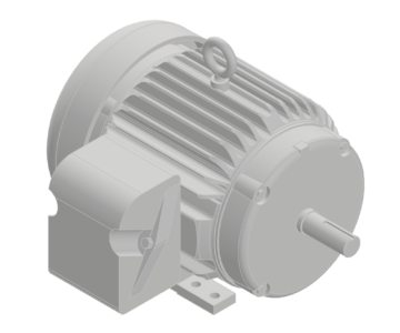 3D модель Асинхронный трёхфазный электрический двигатель Baldor/ABB ECP83582T-4