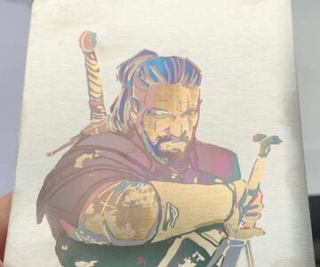 Чертеж DXF для лазерного маркера Геральт из Ривии 100х100мм