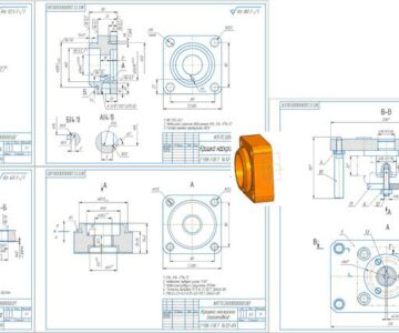 Чертеж Курсовой проект на тему: Кондуктор для сверления отверстий в крышке
