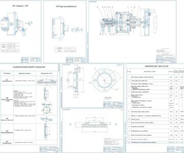 Чертеж Проектирование технологического процесса изготовления детали «Фланец гидроаккумулятора» с разработкой управляющей программы для станка с ЧПУ