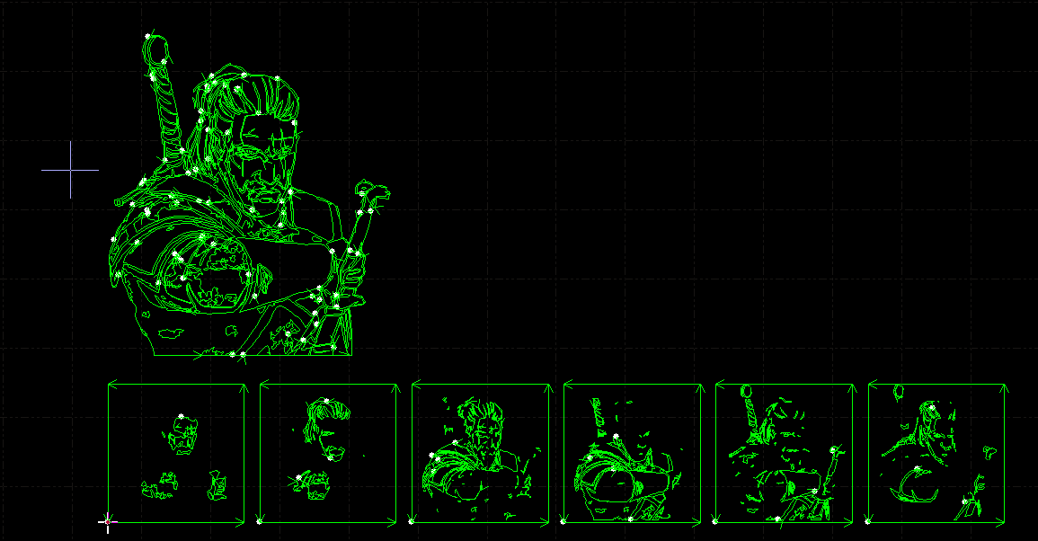 Чертеж DXF для лазерного маркера Геральт из Ривии 100х100мм