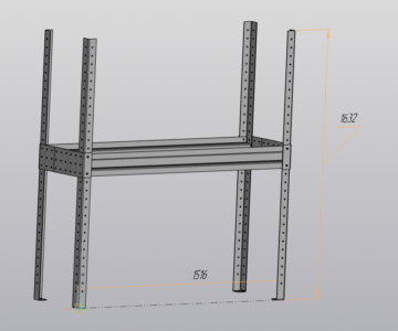 3D модель Стеллаж для автомобильных шин