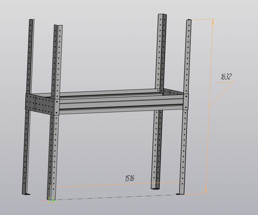 3D модель Стеллаж для автомобильных шин