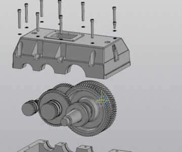 3D модель Разработка технологического процесса сборки редуктора цилиндрического двухступенчатого с шевронными колесами с передаточным числом 21,1