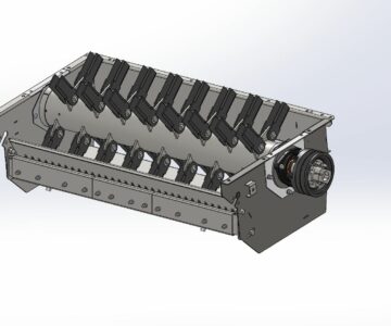 Чертеж Блок измельчителя РСМ-5.14.02.000 комбайна НИВА на 64 ножа