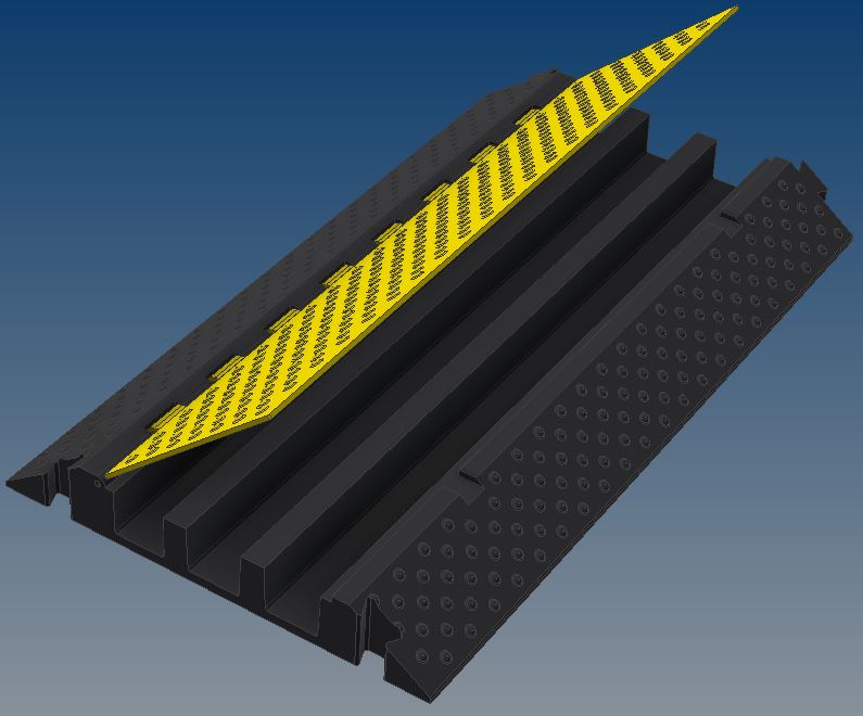 3D модель Кабель-канал уличный, усиленный