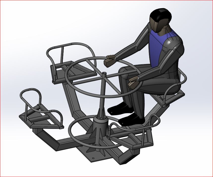 3D модель Карусель детская 4-х местная