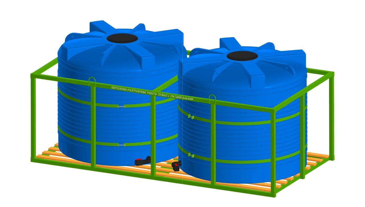 3D модель Кассета 2 бочких4,5 м3