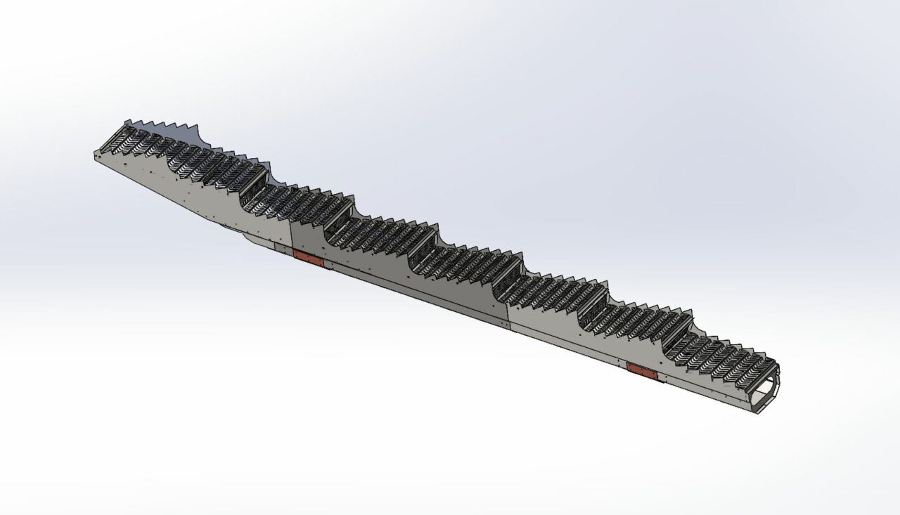 Чертеж Клавиша КЗК-12-0212030-01 габаритная модель для комбайна Палессе