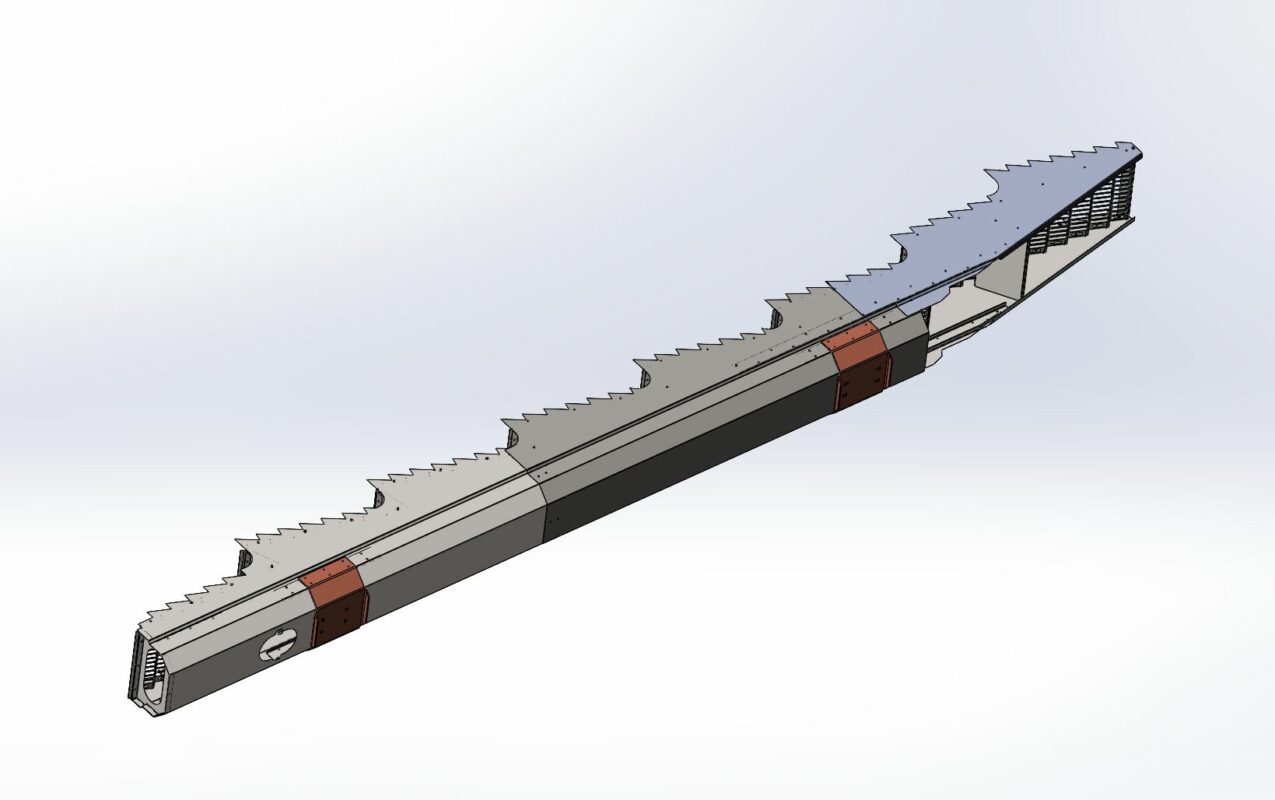 Чертеж Клавиша КЗК-12-0212030-01 габаритная модель для комбайна Палессе